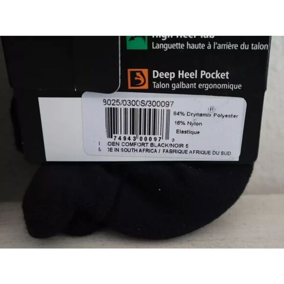 Balega 8025/0300S/300097 Unisex Sz Small Black Hidden Comfort No Show Socks - Picture 3 of 4